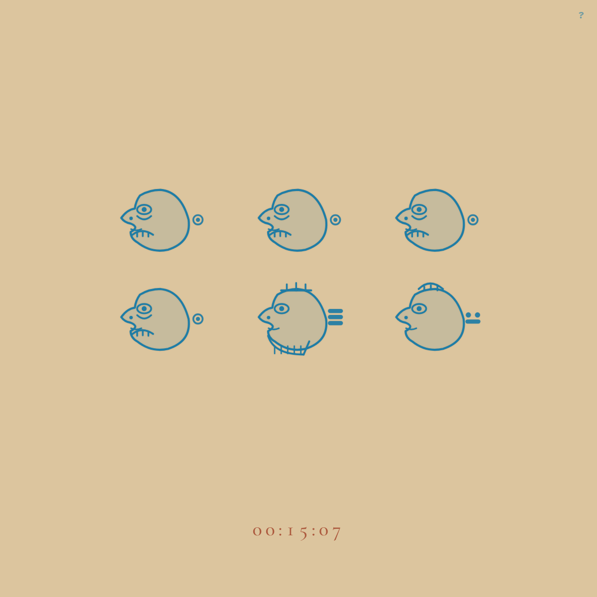 A clock in Maya head-glyph numerals
