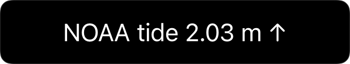 Tide Clock — inline layout with sample content