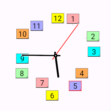 Off Kilter on a round Garmin display. Exact hands surrounded by hour markers that wander off the expected ring.