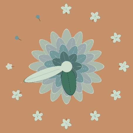 Echeveria Clock on a round Garmin display. A succulent rosette carries the time in its leaves.