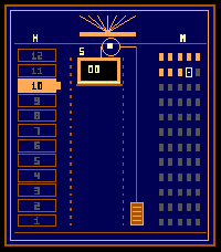 Chrono Elevator on a Pebble display