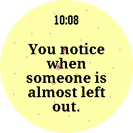 Compliment on a round Pebble