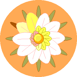 Flower Clocks on a round Pebble