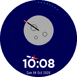 Moonshot on a supported Pebble display.