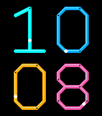 Neon Conduit with its original theme on a Pebble display.