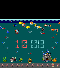 Tide Aquarium on a Pebble display