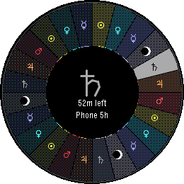 Planetary Hours on a round Pebble
