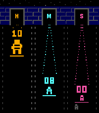 Three escapees carry the hour, minute and second through a pixel prison yard.