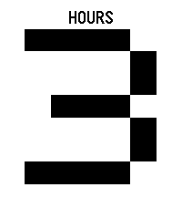 PulseTime hours lesson on a color Pebble display