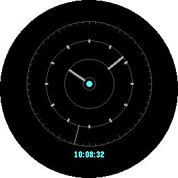 Spectrum on a supported Pebble display.