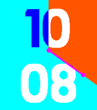 Sweep running on a color Pebble with large Bauhaus digits crossed by a bright color sweep.